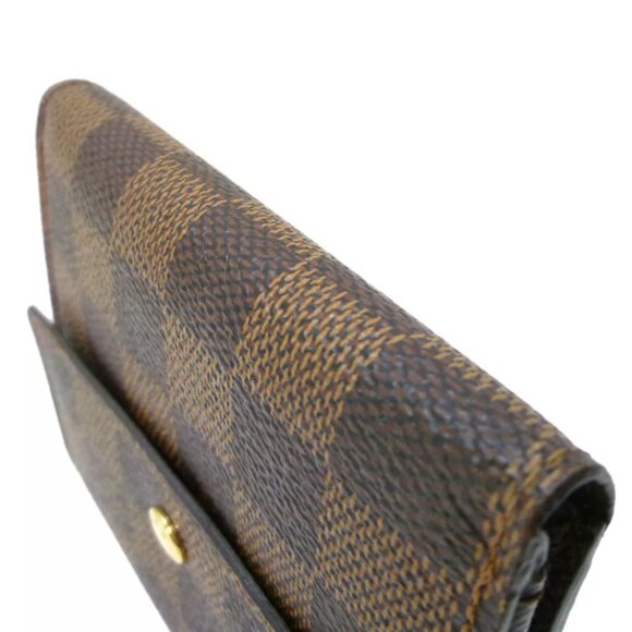 Authentic LOUIS VUITTON Portefeuille Elise Wallet N61654 Damier Ebene - Picture 4 of 12